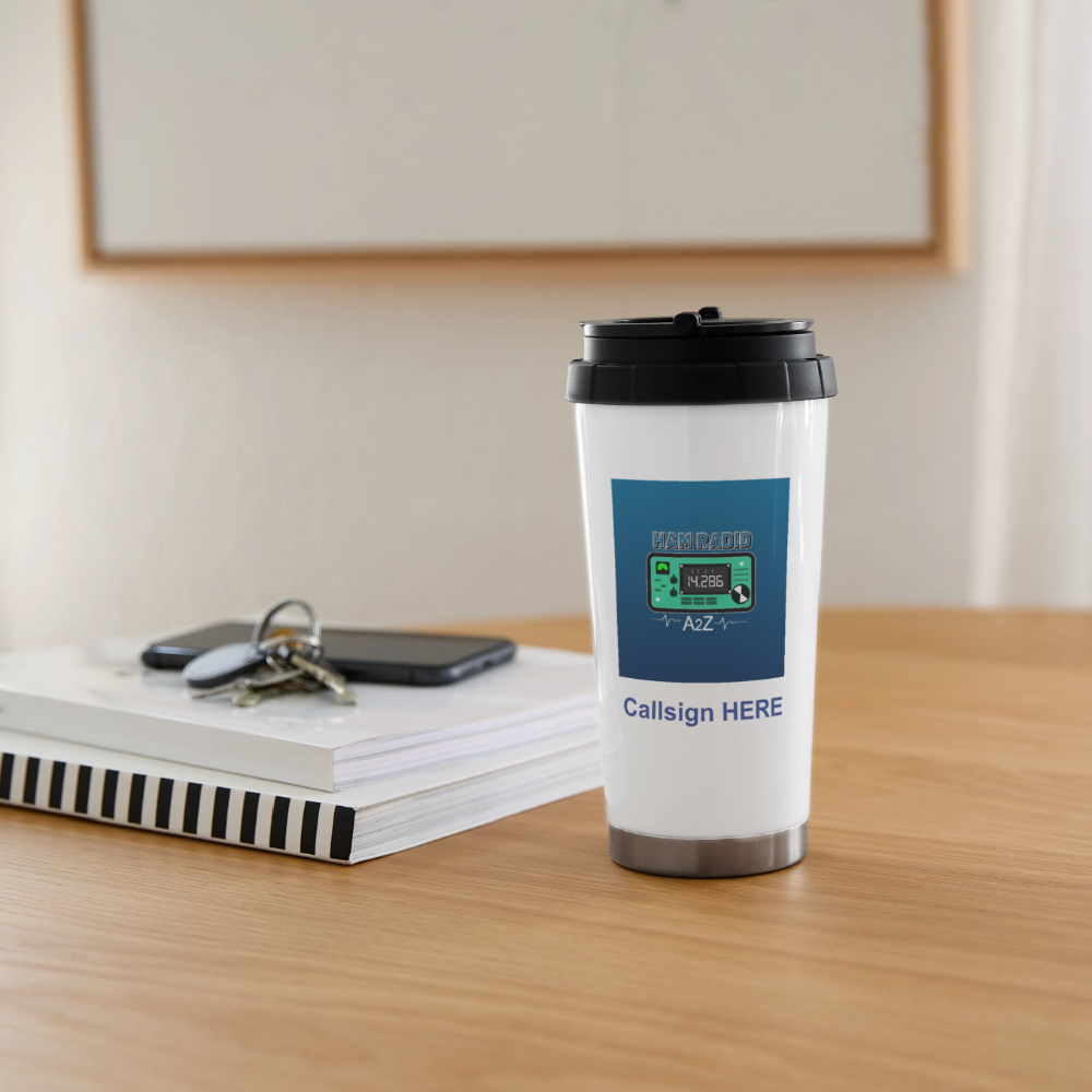 16 oz Travel Mug - white