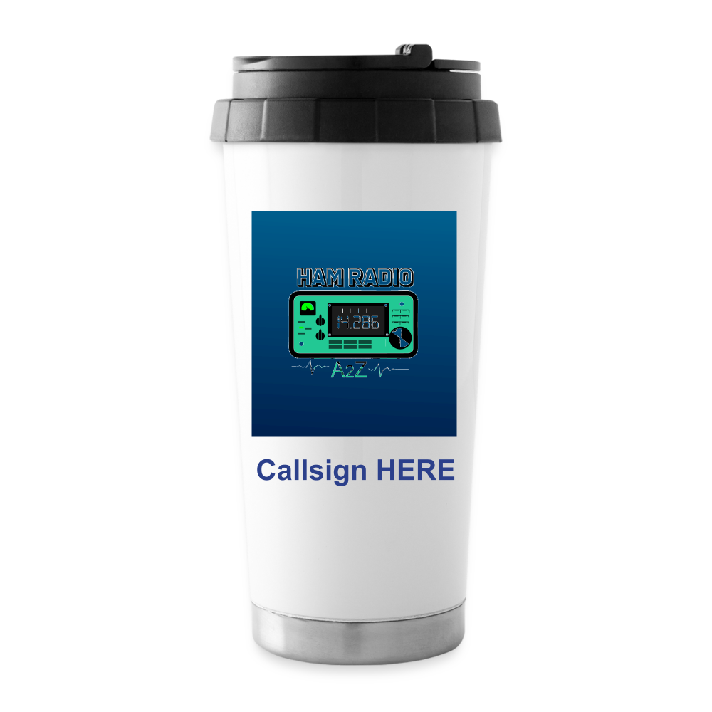 16 oz Travel Mug - white