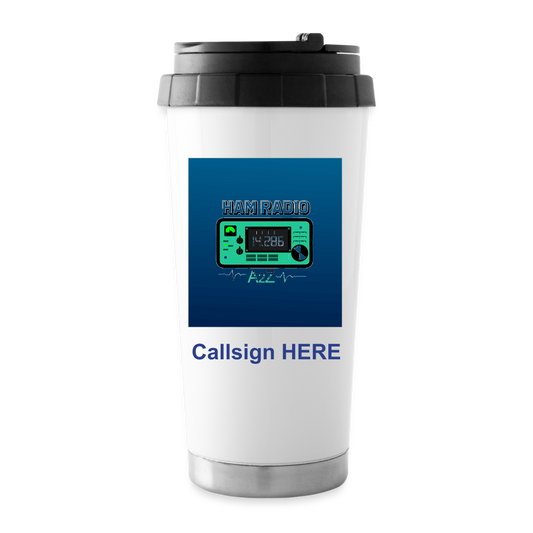 16 oz Travel Mug - white